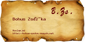 Bohus Zsóka névjegykártya